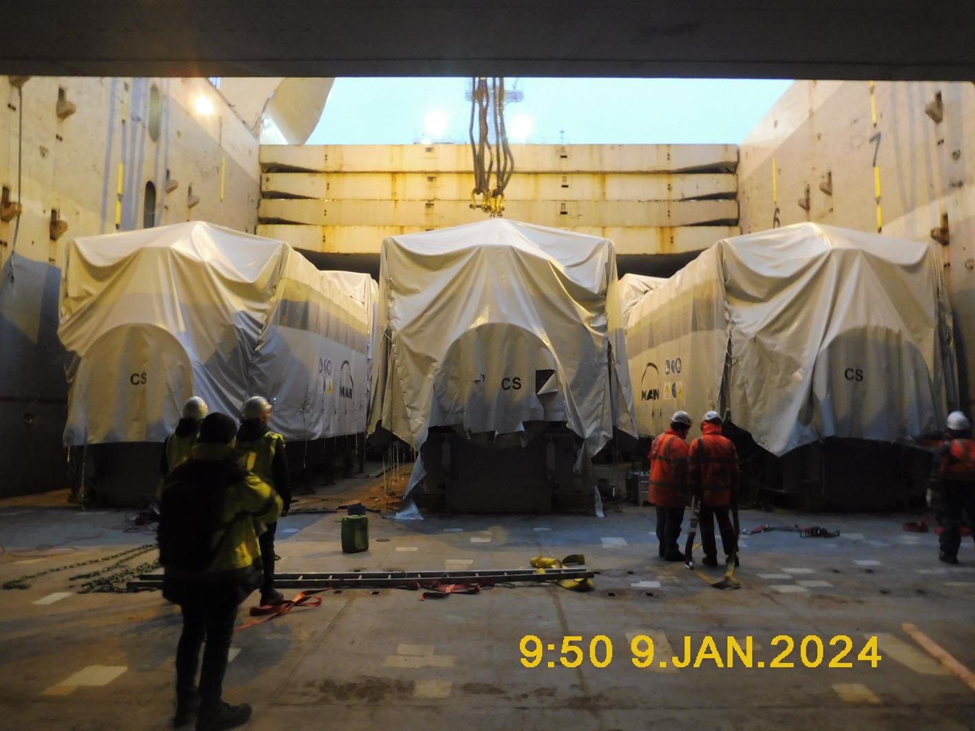 Shifting of cargo and subsequent vessel damage